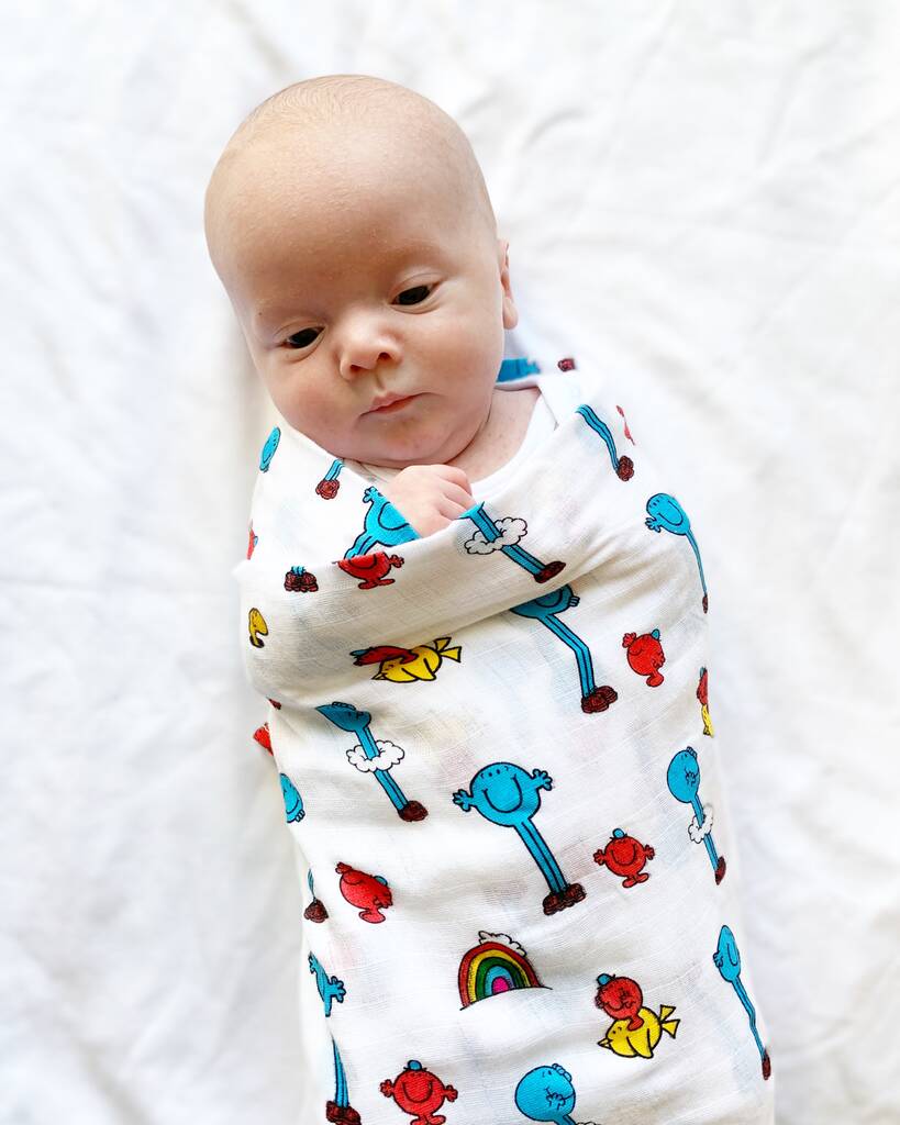 Mr Tall And Mr Small Swaddle Blanket By Lil' Cubs