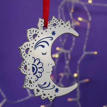 Bohemian Moon Hanging Christmas Decoration, 4 of 6
