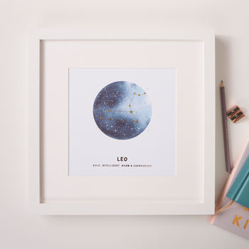 Personalised Star Sign Constellation Foil Print, 2 of 4