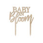 Wooden 'Baby In Bloom' Cake Topper, thumbnail 2 of 3