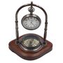 Personalised Bronze 21st Anniversary Desk Clock With Compass, thumbnail 3 of 10