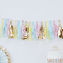 Pastel And Gold Tassel Garland Party Bunting, thumbnail 1 of 3