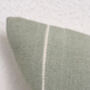 Sage And Cream Stripe Cushion Cover 50 X 30cm, thumbnail 4 of 4