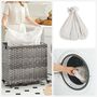 140 L Laundry Basket Hamper With Three Compartment, thumbnail 5 of 9