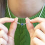 Mother And Two Children Birthstone Link Necklace, thumbnail 4 of 8