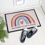Personalised Bright Rainbow Indoor Doormat, thumbnail 4 of 5
