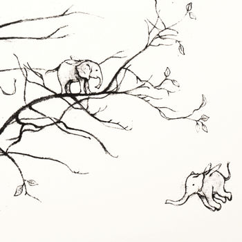 'Elephant Bird' Children's Illustration Print, 3 of 3