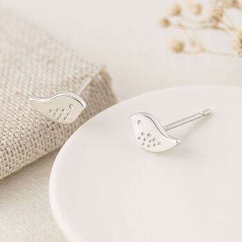 Sterling Silver Little Bird Stud Earrings – 7mm, 3 of 8