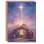 Nativity Scene With Star Of Bethlehem Christmas Card, thumbnail 1 of 5