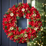 Woodhall Floral Christmas Wreath, thumbnail 1 of 6
