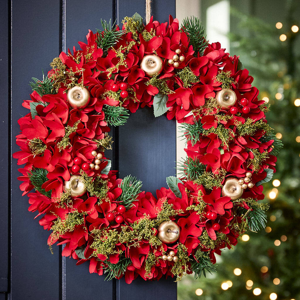 Woodhall Floral Christmas Wreath, 1 of 6