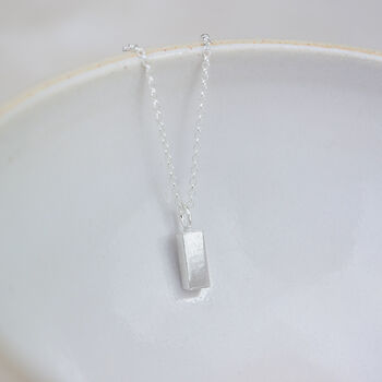 Sterling Silver Small Ingot Pendant, 2 of 5