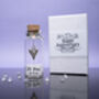 Personalised 25th Silver Colour Heart Anniversary Mini Bottle Gift, thumbnail 3 of 3