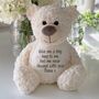 Personalised Memorial Ashes Keepsake Memory Bear Cream, thumbnail 1 of 6