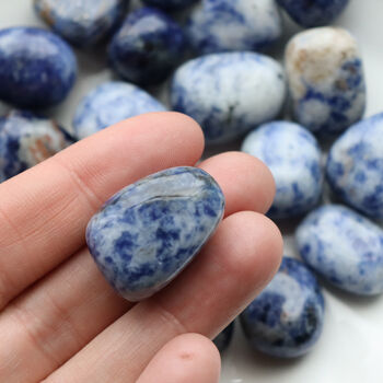 Sodalite Crystal Tumblestone Gift With Pouch And Card, 7 of 10