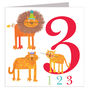Three Lions 3rd Birthday Card, thumbnail 2 of 2