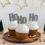 Ho Ho Ho Christmas Cupcake Topper Decorations, thumbnail 2 of 3