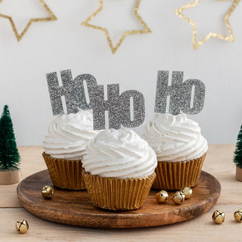 Ho Ho Ho Christmas Cupcake Topper Decorations, 2 of 3