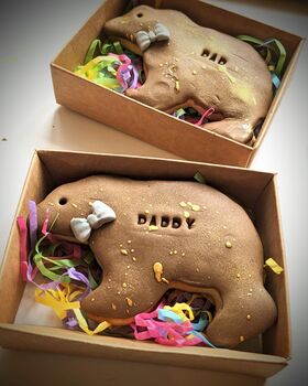 Hand Iced Personalised Brown Bear Biscuit Gift, 3 of 6
