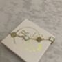 Double Sided 18 K Gold Plated White Clover Bracelet, thumbnail 6 of 6
