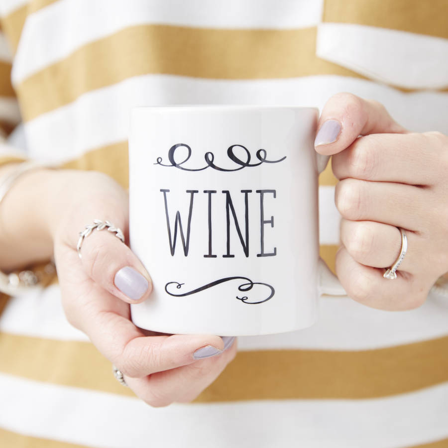 'Wine' Personalised Mug By Sophia Victoria Joy