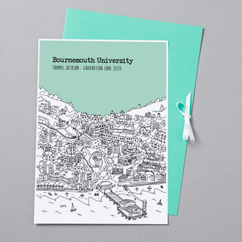 Personalised Bournemouth Graduation Gift Print, 9 of 9
