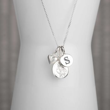 Personalised St. Christopher And Silver Heart Necklace, 2 of 5