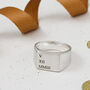 Roman Numerals Silver Signet Ring, thumbnail 2 of 10