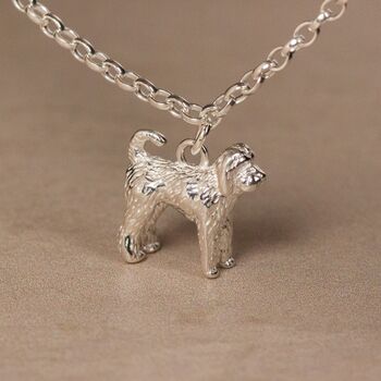 Personalised 3D Labradoodle Silver Chain Bracelet, 2 of 10