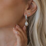 Silver Pearl Drop Earrings, thumbnail 1 of 3