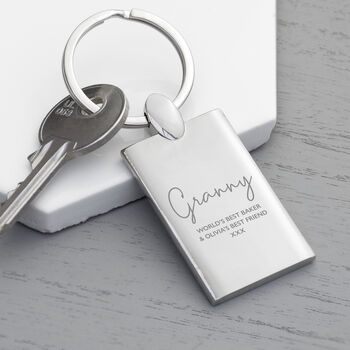 Personalised Special Person Rectangle Keyring, 3 of 5