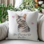 Personalised Egyptian Mau Cat Love Hearts Cushion Cover, thumbnail 2 of 2