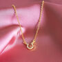 Crystal Pave Lucky Horseshoe Necklace, thumbnail 5 of 7