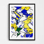 Leeds United Football Shirt Mash Up Print, thumbnail 2 of 3