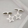 Sterling Silver Star Silver Cufflinks. Graduation Gift For Him, thumbnail 7 of 10