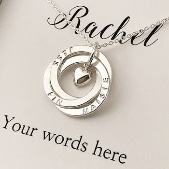 Personalised Interlinked Rings Necklace, 5 of 12