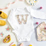 Liberty Of London Personalised Baby Bodysuit L Sleeve, thumbnail 1 of 6