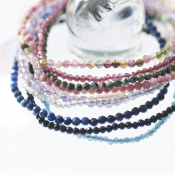 Dainty Gemstone Silk Thread Adjustable Bracelets, 3 of 12