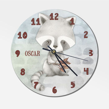 Woodland Raccoon Child's Clock, 4 of 5