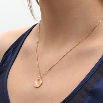 Gold Plated Or Sterling Silver Molten Disc Necklace, 2 of 4