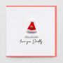 Personalised 'Father Christmas Hat' Card, thumbnail 1 of 3