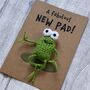 Frog Crochet New Home Housewarming Card Handmade, thumbnail 5 of 12