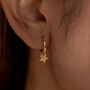 Forget Me Not Flower Charm Hoop Earrings, Sterling Silver Or Gold Plated, thumbnail 1 of 7