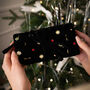 Black Quilted Velvet Embroidered Jewellery Roll, thumbnail 1 of 7