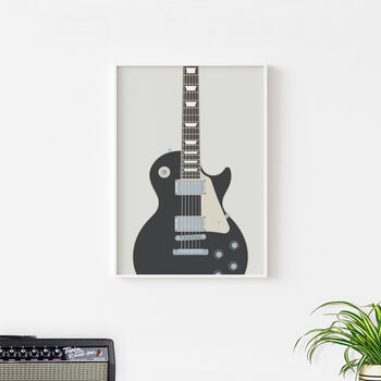Les Paul Guitar Print | Gibson Guitar Poster, 8 of 9