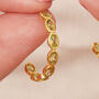 Textured Tourmaline And Gold Plated Silver Hoops, thumbnail 4 of 9