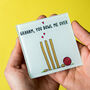 'You Bowl Me Over' Personalised Cricket Coaster, thumbnail 2 of 3