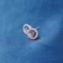 Moon And Star Sterling Silver Stud Earrings, thumbnail 3 of 7