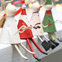 Mini Tin Santa Christmas Tree Decoration, thumbnail 4 of 5