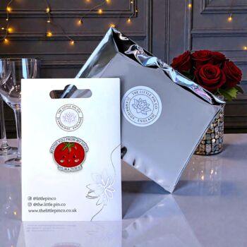 I Love You From My Head To Ma Toes Tomato Valentine's Pin, 2 of 8